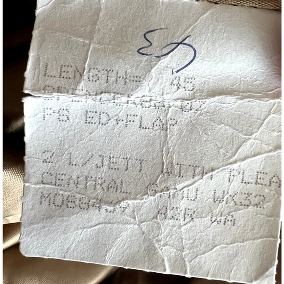 Woolmark Pure New Wool PeaCoat Men 42 R Length 45 Tan England Trench VTG 90s Y2K - Picture 5 of 16